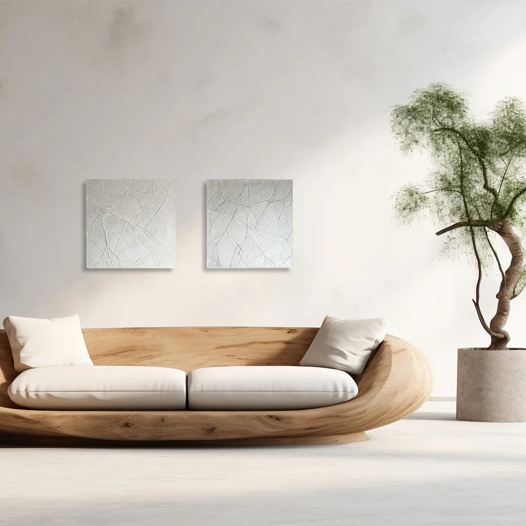 【feather gray 2枚組】60×60cm